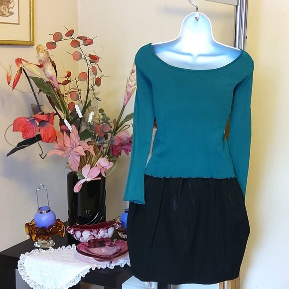 NWT Women’s Scoop Neck Long Sleeve Till Blue  Embroidered Cardigan Sweater XS S - Picture 5 of 5